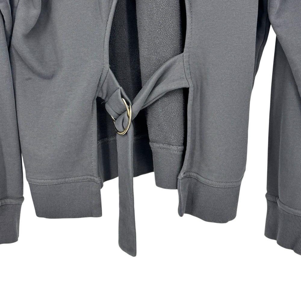Women’s P.E. Nation Size Small Gray/Cream Sweatshirt w Open Back & Buckle Tie - Picture 7 of 10